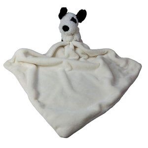 Jellycat Bashful Spotted Puppy Dog Lovey Cream Black 13" Plush Hugging Security